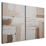 Impression sur toile modulaire Collage de peinture blanche et marron