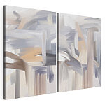 Impression sur toile modulaire Des teintes douces se fondent dans une harmonie abstraite