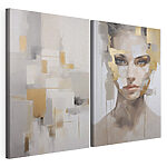 Impression sur toile modulaire Peinture représentant le visage d'une femme