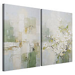 Impression sur toile modulaire Tableau représentant un arbre aux fleurs blanches
