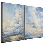 Impression sur toile modulaire Peinture représentant des nuages dans le ciel