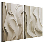 Impression sur toile modulaire Des courbes gracieuses dans des tons neutres
