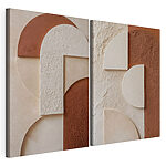 Impression sur toile modulaire Des formes abstraites dans des tons harmonieux