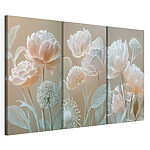 Impression sur toile modulaire Collage de fleurs