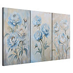 Impression sur toile modulaire Des fleurs délicates aux teintes pastel douces