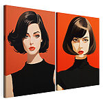 Impression sur toile modulaire Femme aux cheveux courts