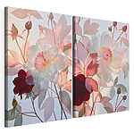 Impression sur toile modulaire - Des fleurs délicates aux couleurs douces