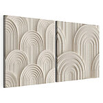 Impression sur toile modulaire Des courbes élégantes dans des nuances subtiles
