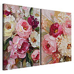 Impression sur toile modulaire Fleurs aux teintes vives et délicates