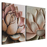 Impression sur toile modulaire Motifs floraux complexes aux teintes douces