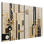 Impression sur toile modulaire Collage artistique composé de formes et de couleurs variées