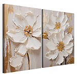 Impression sur toile modulaire - Des fleurs élégantes aux teintes douces
