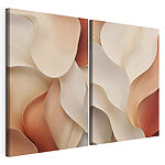 Impression sur toile modulaire Des courbes douces dans des tons chauds