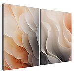 Impression sur toile modulaire Des ondulations douces aux teintes délicates