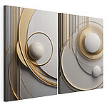 Impression sur toile modulaire Motif abstrait aux formes fluides