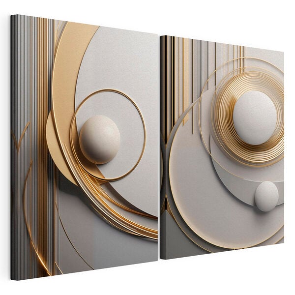 Motif abstrait aux formes fluides Impression sur toile modulaire Motif abstrait aux formes fluides