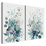 Impression sur toile modulaire Des fleurs délicates aux teintes douces et discrètes