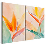 Impression sur toile modulaire Collage de fleurs