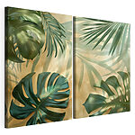 Impression sur toile modulaire Collage de différents types de feuilles