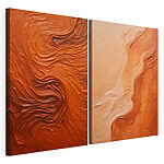 Impression sur toile modulaire Des textures fluides aux teintes chaudes