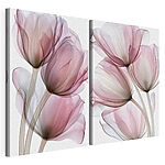 Impression sur toile modulaire Fleurs délicates aux teintes douces