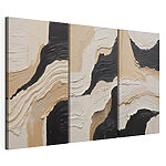 Impression sur toile modulaire - Des tons abstraits, des motifs fluides et harmonieux