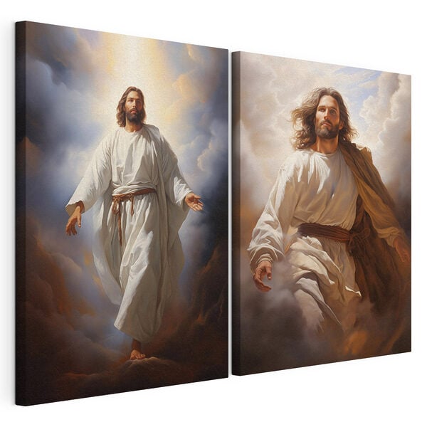 Tableau représentant un homme vêtu d'une robe blanche Impression sur toile modulaire Tableau représentant un homme vêtu d'une robe blanche