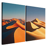 Impression sur toile modulaire Comparaison des dunes de sable