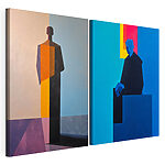 Impression sur toile modulaire Tableau représentant un homme et un homme