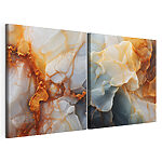 Impression sur toile modulaire - De gracieuses volutes de couleurs et de formes