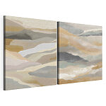 Impression sur toile modulaire Des teintes douces se fondent en vagues délicates