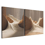 Impression sur toile modulaire Du sable s'écoulant d'une falaise