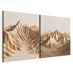 Impression sur toile modulaire Chaîne de montagnes avec du sable