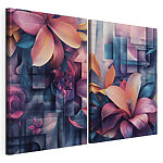 Impression sur toile modulaire Collage de fleurs