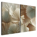 Impression sur toile modulaire Collage de feuilles en forme d'éventail