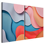 Impression sur toile modulaire Collage de formes de différentes couleurs