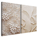 Impression sur toile modulaire Collage de fleurs blanches