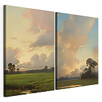 Impression sur toile modulaire Comparaison d'un paysage