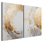 Impression sur toile modulaire Des tourbillons dynamiques de couleurs et de formes