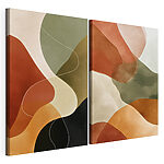 Impression sur toile modulaire - Des formes fluides dans des tons chauds