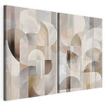 Impression sur toile modulaire Formes abstraites dans des tons terreux doux