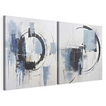 Impression sur toile modulaire Deux tableaux représentant un cercle