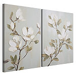 Impression sur toile modulaire Peinture représentant des fleurs sur une branche