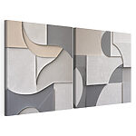 Impression sur toile modulaire Formes abstraites aux couleurs sobres