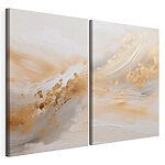 Impression sur toile modulaire Vagues abstraites aux teintes douces