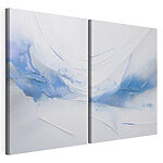 Impression sur toile modulaire Collage de peinture bleue et blanche