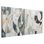 Impression sur toile modulaire Deux tableaux de couleurs différentes