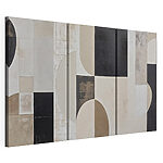 Impression sur toile modulaire Motif géométrique en noir et blanc