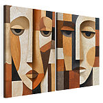 Impression sur toile modulaire Collage de visages