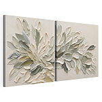 Impression sur toile modulaire Des teintes douces se fondent dans un motif feuillu